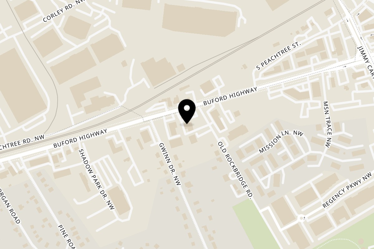 Map showing the location of Tortilleria La Imperial on 6316 Buford Hwy in Norcross